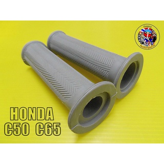 ปลอกแฮนด์ สีเทา HONDA C50 C65 C70 C90 CM90 CM91 C100 CA100 C102 CA102 HANDLE GRIPS GREY