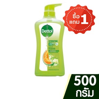 Dettol เดทตอล เจลอาบน้ำไฮเดรทติ้ง 500มล. (ซื้อ 1 แถม 1) (8850360028860)