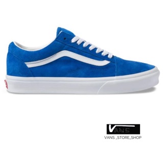 VANS OLD SKOOL PIG SUEDE PRINCESS BLUE TRUE WHITE SNEAKERS สินค้ามีประกันแท้