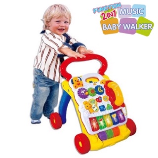 รถหัดเดิน รถเข็นผลักเดิน รถผลักเดินดนตรีสำหรับเด็กหัดเดิน MUSIC BABY WALKER