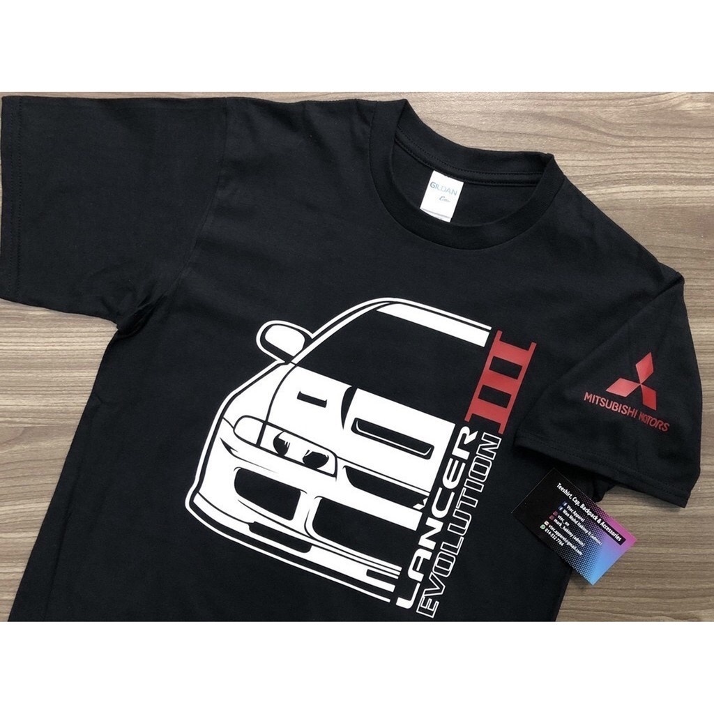 Mitsubishi Lancer Evo 3 III Limited *FRONT (เสื้อยืดสีดํา)
