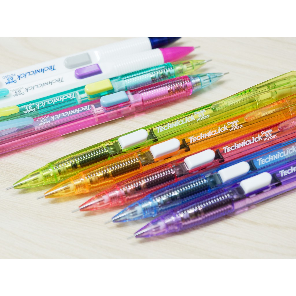 ดินสอกดข้างเพนเทล Pentel techniclick 0.5mm PD105 PD105C PD105T