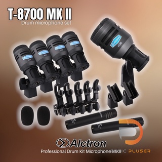 ไมค์กลองยกชุด Alctron T8700 Professional Drum Kit Microphone MKII ชุดไมค์กลองยกเซ็ท 7ตัวราคาถูก มาพร้อมที่จับไมค์และเคส