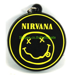 NIRVANA เนอร์วานา พวงกุญแจ  ปั๊มนูน วงร็อค kc53 สินค้าส่งต่างประเทศ