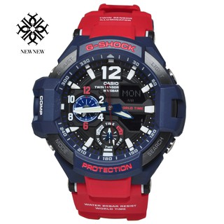 G-Shock รุ่น GA-1100-2A MASTER OF G Series GRAVITYMASTER ออฟติมัส สีน้ำเงินแดง  ของแท้ ประกัน cmg 1ปี+กล่อง