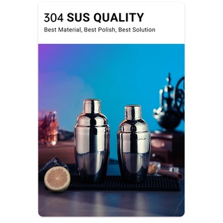 แก้วเชค เชคเกอร์ ชานม สแตนเลส 550ml/750ml มีสเกว แก้วเชคค็อกเทล เชคเกอร์ ค็อกเทล Stainless Cocktail Shaker Mixer 304