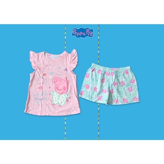 ✅ [4-6Y] Peppa Pig T-Shirt And Shorts Set ชุดเซ็ต เสื้อ และกางเกงขาสั้น เปปป้า พิก