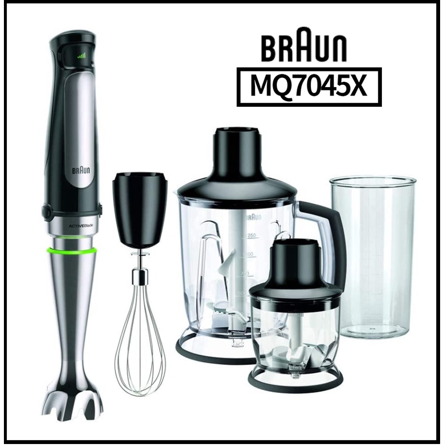 Braun เครื่องปั่นมือ Mixer MQ7045X 1000W ระบบ ActiveBlade, ระบบ EasyClick Plus, ระบบควบคุมน้ํากระเซ็