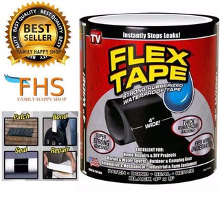 scbig  Flex Tape เทปกาวอเนกประสงค์ แรงยึดสูงพิเศษ หน้ากว้าง 4นิ้ว ยาว 60นิ้ว มีสีขาว/สีดำ