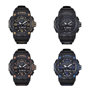 D-ZINERนาฬิกาข้อมือชายเครื่องญี่ปุ่นระบบQuartz Hybrid Analog Digitalทรงกลม40มม.Water resistance3ATM พร้อมกล่อง