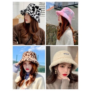 Bucket Hat หมวกบัคเก็ต หมวกมีขนนุ่มนิ่ม