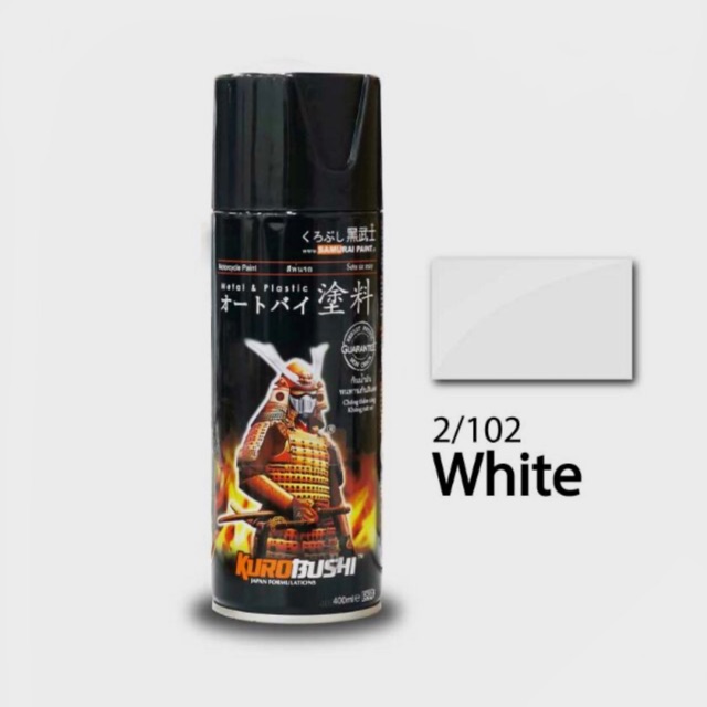 สีสเปรย์Samurai >>สีขาว White #2/102