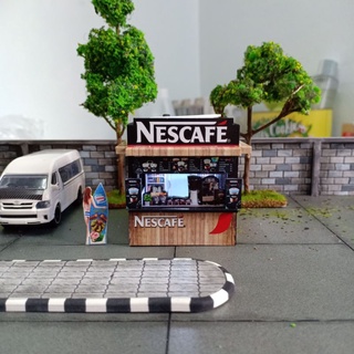 โมเดลซุ้มร้านกาแฟ Nescafé สเกล 1:64 (แถมป้ายตั้ง 1 ป้าย)