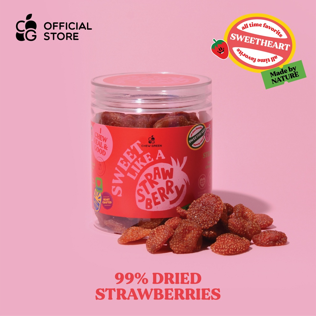 สตรอว์เบอร์รี่อบแห้ง 99% พรีเมียม หอมหวานธรรมชาติ