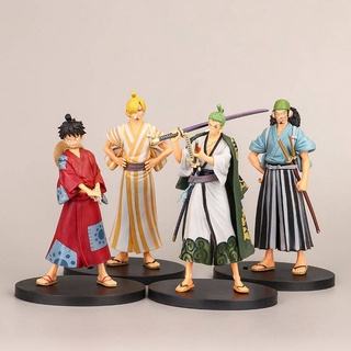 ของเล่นฟิกเกอร์โจรสลัด Luffy Sauron Sinji Usopp Q Posket