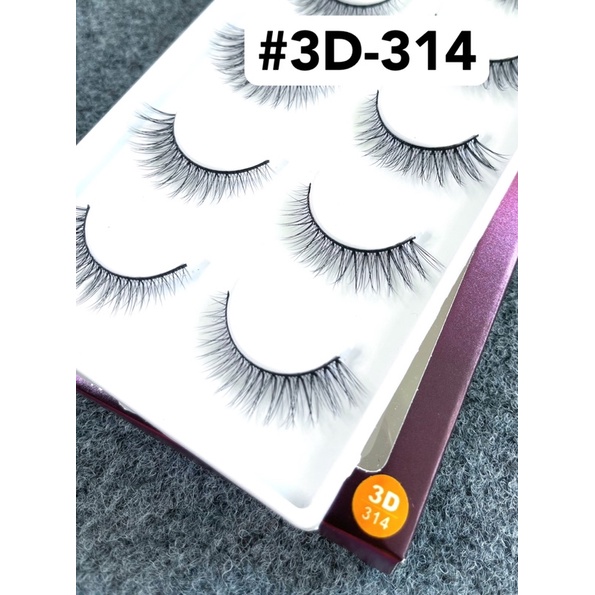 ถูกที่สุด!! ขนตาปลอม Marlliss กล่องม่วง 5 คู่ เบอร์ 3D 314 สวยธรรมชาติ หรือสายฝอก็ได้