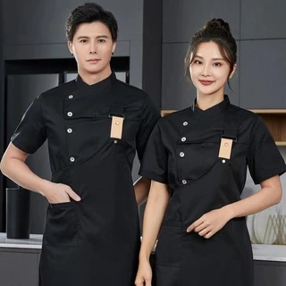 เสื้อแจ็กเก็ต เครื่องแบบเชฟ และผ้ากันเปื้อน สําหรับร้านอาหาร โรงแรม คาเฟ่ พนักงานเสิร์ฟ