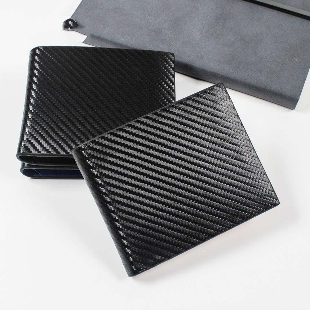 Jeremy1 กระเป๋าสตางค์ หนัง PU คาร์บอนไฟเบอร์ ใบสั้น สีพื้น สําหรับใส่เหรียญ บัตรเครดิต ธนาคาร