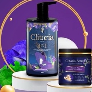 แชมพูอัญชัญ /หมักอัญชัน Clitoria Secret  Clitoria Secret แชมพูคริทอเรีย ลดผมร่วง เร่งผมยาว 400 ml.