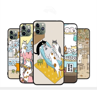 H-122 เคสโทรศัพท์มือถือ ซิลิโคนนุ่ม ลายแมว MS สําหรับ OPPO Reno 5 5K 5Z 4F 4 5F 4Z Pro SE Plus Lite