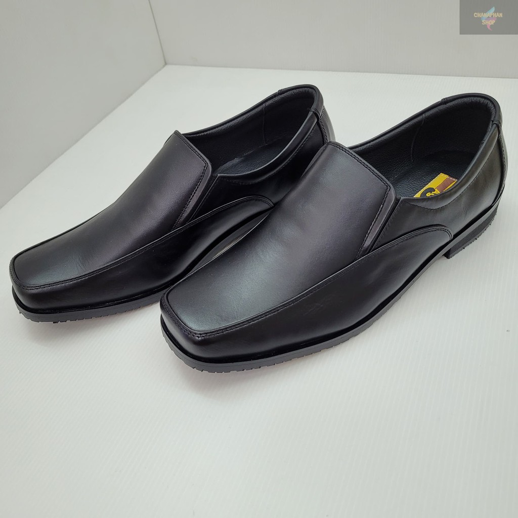 รองเท้าหนังคัชชู ผู้ชาย สีดำ AGFASA รุ่น114 งานดี หนังเกรด PREMIUM การันตี ทรงสวยใส่ทน size 38-48