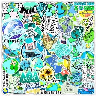 ❉ Green Earth สติ๊กเกอร์ ❉ 50Pcs/Set DIY Fashion Mixed Luggage Laptop Skateboard Decals Doodle สติ๊กเกอร์