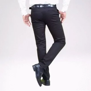 👖กางเกงสแล็ค สีดำแบบยื้ด|แบบไมยื้ด ทรงกระบอก|ทรงขาเดฟ*เนื้อผ้าหนา*