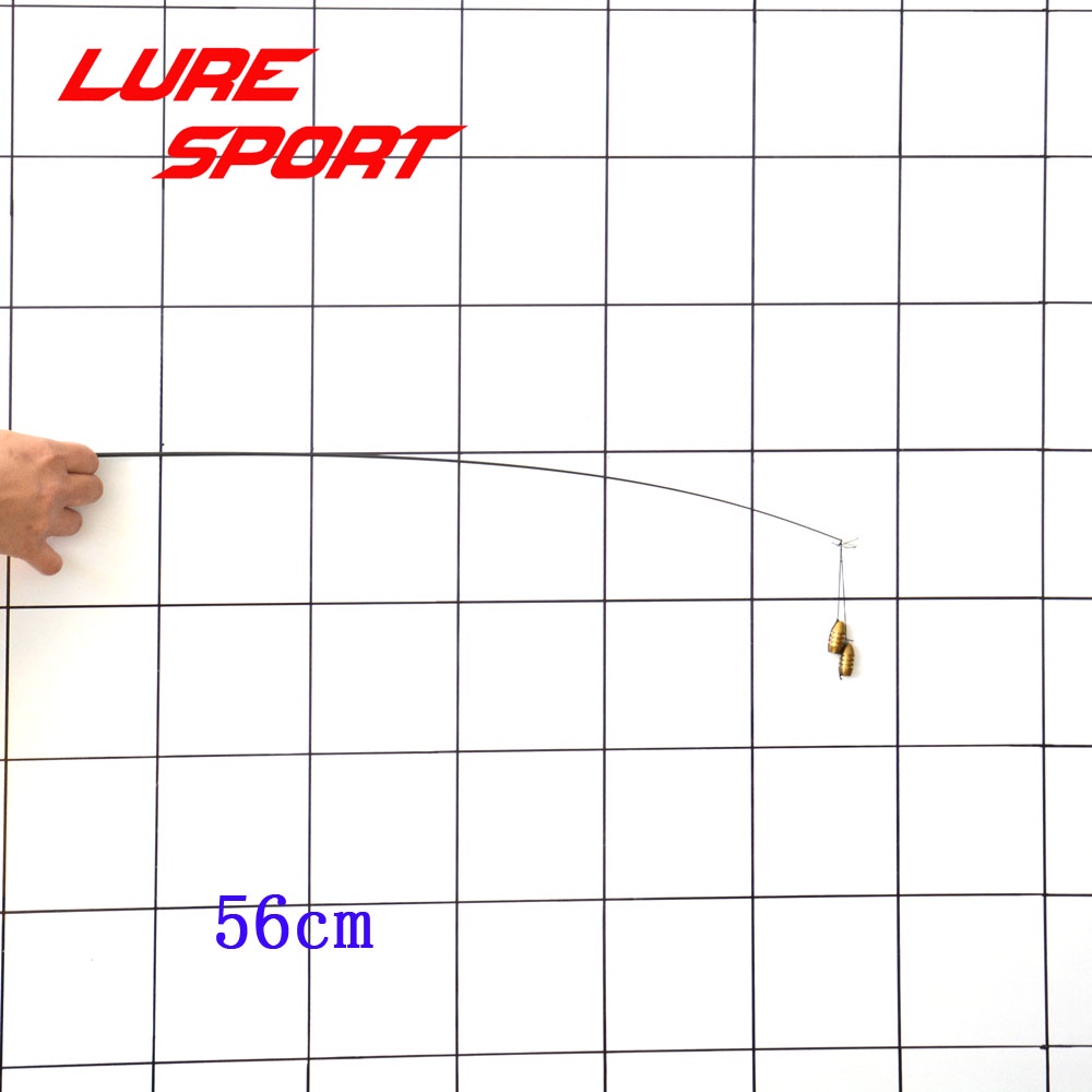 LureSport 2 ชิ้น 56 ซม.58 ซม.คาร์บอน Rod Tip เปล่าไม่มีสี Rod ส่วนประกอบอาคารตกปลาซ่อมเสา DIY อุปกรณ์เสริม