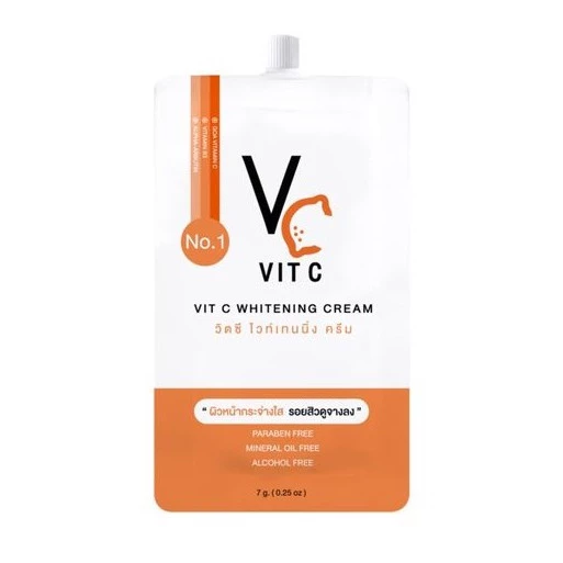 (1ซอง) น้องฉัตร VC Vit C Whitening Cream ขนาด 7 กรัม