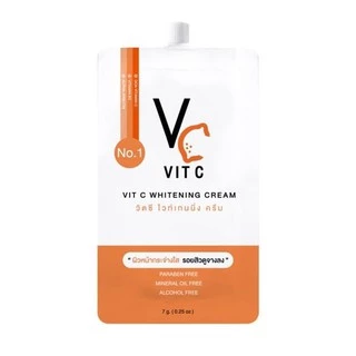 (1ซอง) น้องฉัตร VC Vit C Whitening Cream ขนาด 7 กรัม