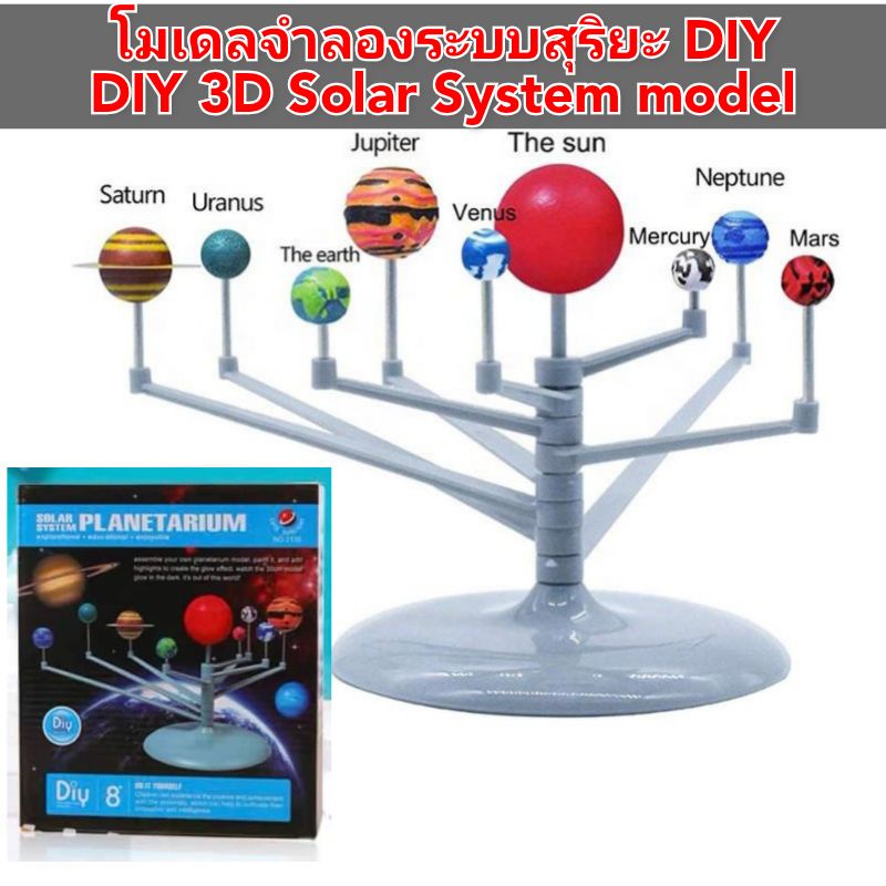 ?พร้อมส่ง ระบบสุริยะ ของเล่นวิทยาศาสตร์ ชุดระบบสุริยะจักรวาล โมเดลสามมิติ Solar System Model ของเล่นดวงดาว เสริมพัฒนาการ