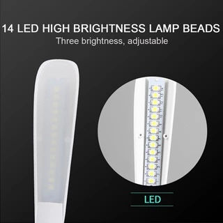 โคมไฟตั้งโต๊ะ LED หรี่แสงได้ ขนาดเล็ก แบบพกพา ปรับแสงได้ สําหรับพาวเวอร์แบงก์ พีซี แล็ปท็อป โน๊ตบุ๊ค