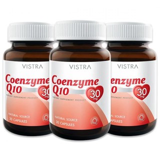 VISTRA Coenzyme Q10 ลดริ้วรอย เสริมการทำงานของหัวใจ (30 แคปซูล)