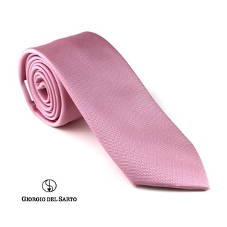 Giorgio Del Sarto Necktie Pink with Fabric Texture เนคไทสีชมพูมีเท็กเจอร์