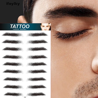 [IAY] 10 Pairs Eyebrow Tattoo for Men Realistic Fake Eyebrows Popular Transfer Sticker HKZ