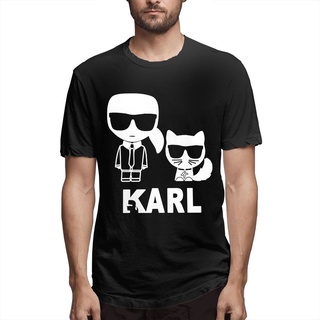 เสื้อยืด พิมพ์ลาย Karl Lagerfeld 02S เหมาะกับของขวัญวันวาเลนไทน์ สําหรับผู้ชายS-5XL