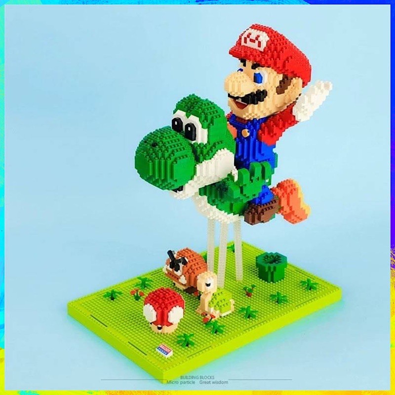 เลโก้นาโน มาริโอกับโยชิ บินได้พร้อมฉาก จำนวนตัวต่อ 3300ชิ้น LP.200574