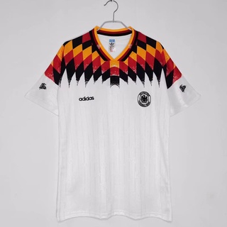 เสื้อกีฬาแขนสั้น ลายทีมชาติฟุตบอลเยอรมนี 1994 season ย้อนยุค คุณภาพสูง สําหรับผู้ชาย S-XXL