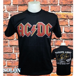 เสื้อวง AC DC วงร็อค ไม่มีตะเข็บข้าง คอฟิต ป้ายUSA เสื้อวินเทจ เสื้อทัวร์ วงร็อคต่างประเทศ