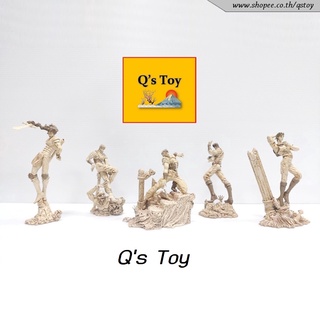 [ส่งฟรี] โจโจ้ สีซีเปีย [มือ 2] งานฉากครบเซ็ต ของแท้ -  JOJO 5 Characters Sepia Coloring Bandai