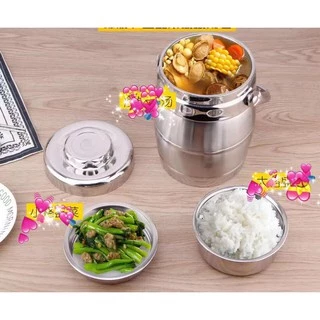OMUDA_SHOP ปิ่นโตสแตนเลสอย่างดี หม้ออวยสแตนเลส ปิ่นโตสเตนเลส ปิ่นโตใส่อาหาร ปิ่นโตเก็บอุณหภูมิ1.4L 1.6L 1.8L 2.0L