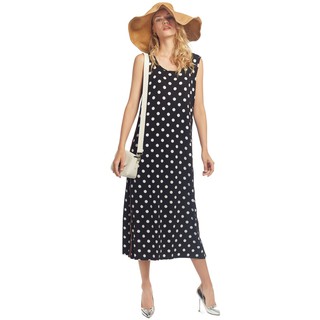 OVS Fashion Pois Print Long Dress With Side Bands