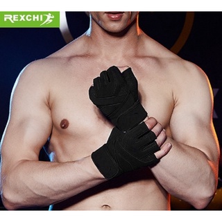 Rexchi ถุงมือยกน้ำหนัก ถุงมือฟิตเนส ถุงมือออกกำลังกาย Fitness glove ดำ Size: M / L / XL