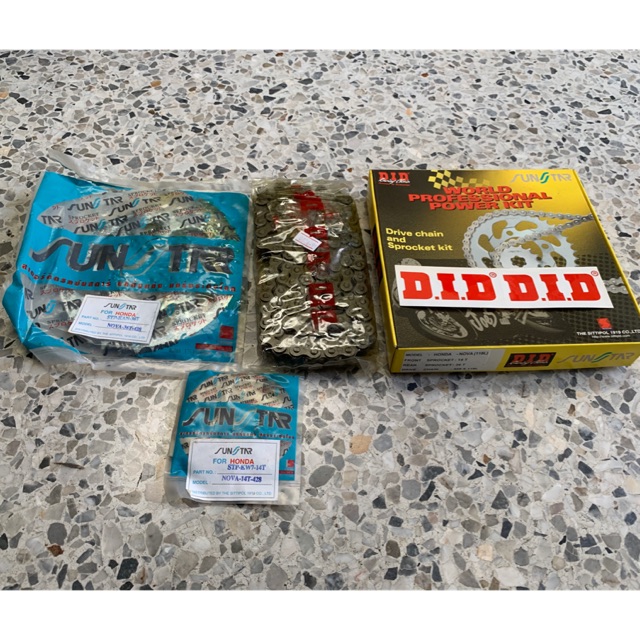 โซ่สเตอร์ ชุด Nova DID sunstar ของแท้ (มี3 ขนาด)