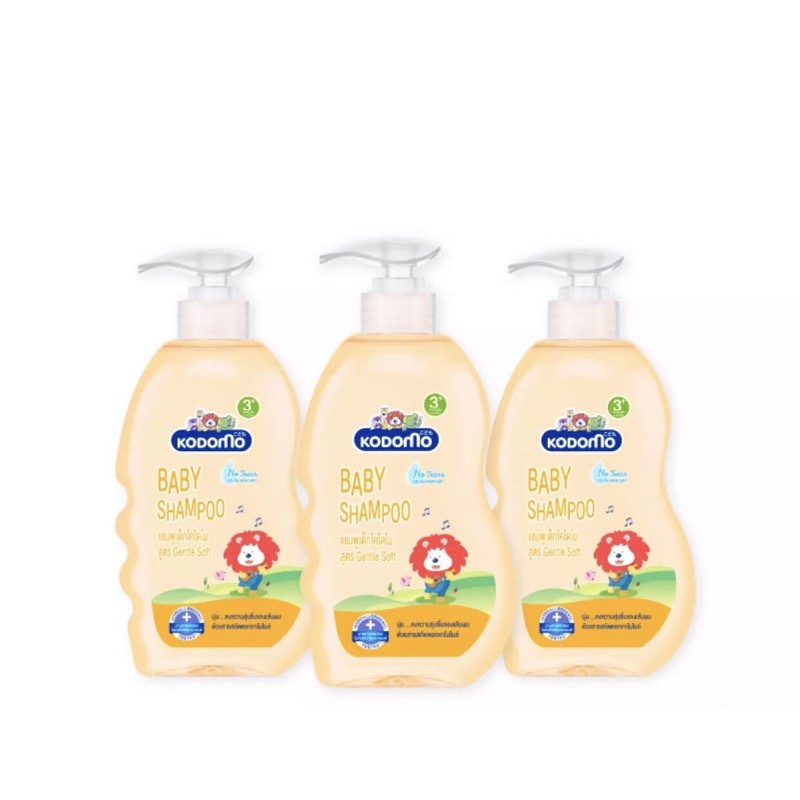 3 ขวด | KODOMO แชมพูเด็ก โคโดโม สูตร Gentle Soft สำหรับเด็กอายุ 3 ปี ขึ้นไป 400 มล. 3 ชิ้น (สีส้ม)