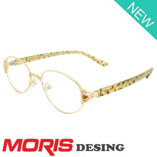 Moris แว่นตา รุ่น สีทอง กรอบเต็ม ขาสปริง วัสดุ สแตนเลส สตีล (สำหรับตัดเลนส์) Eyewear Top Glasses Frame