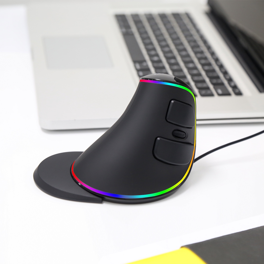 Delux M618 Plus RGB เมาส์ออปติคอล 6 ปุ่มกด 4000 จุดต่อนิ้ว ถอดออกได้ พร้อมที่วางฝ่ามือ สําหรับคอมพิวเตอร์