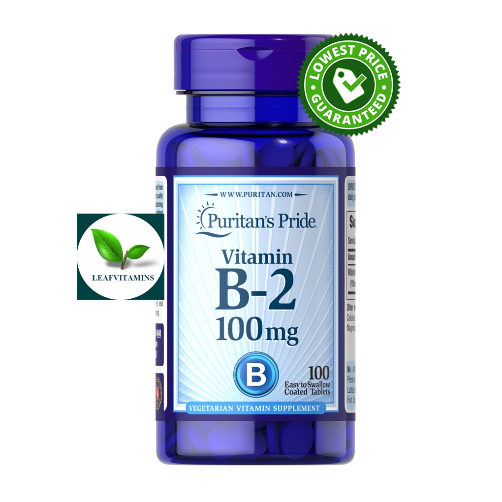 Puritan's Pride Vitamin B-2 (Riboflavin) 100 mg / 100 Tablets