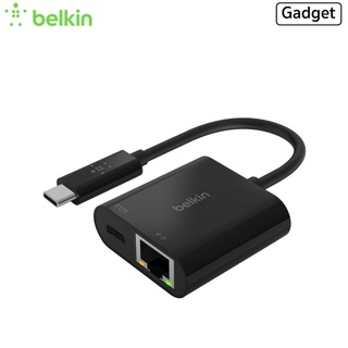 Belkin Usb-C to Ethernet + Charge Adapter อะแดปเตอร์เชื่อมต่อLanพร้อมชาร์จไฟ60w เกรดพรีเมี่ยม(ของแท้100%)