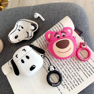 เคสหูฟังบลูทูธไร้สาย ซิลิโคนนิ่ม ลายการ์ตูนหมี Snoopy สําหรับ Airpods pro 2 1 2 3 pro